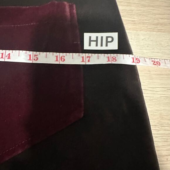 Roxy Y2K Vintage Mod Velour Chocolate Brown Patch Pocket Mini Skirt Size 7 - Picture 8 of 9